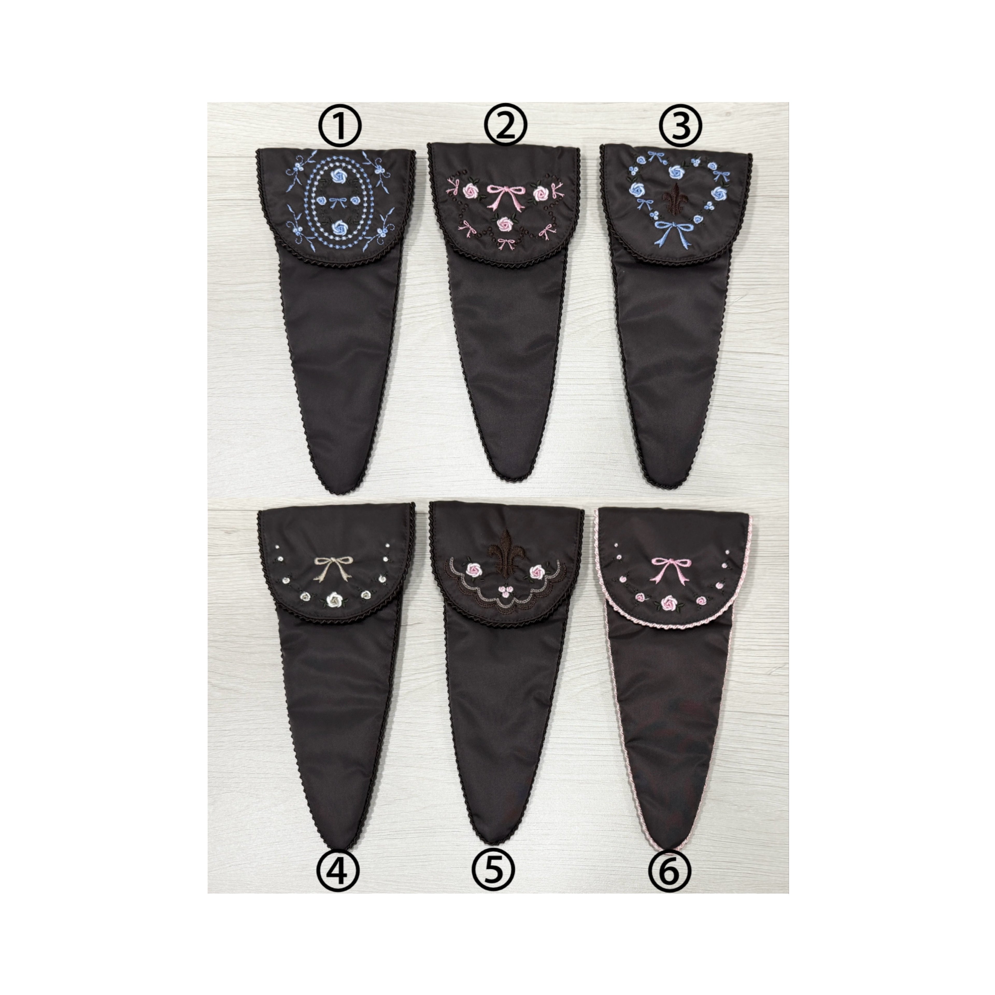 ハサミケースブラウン（刺繍選択可）