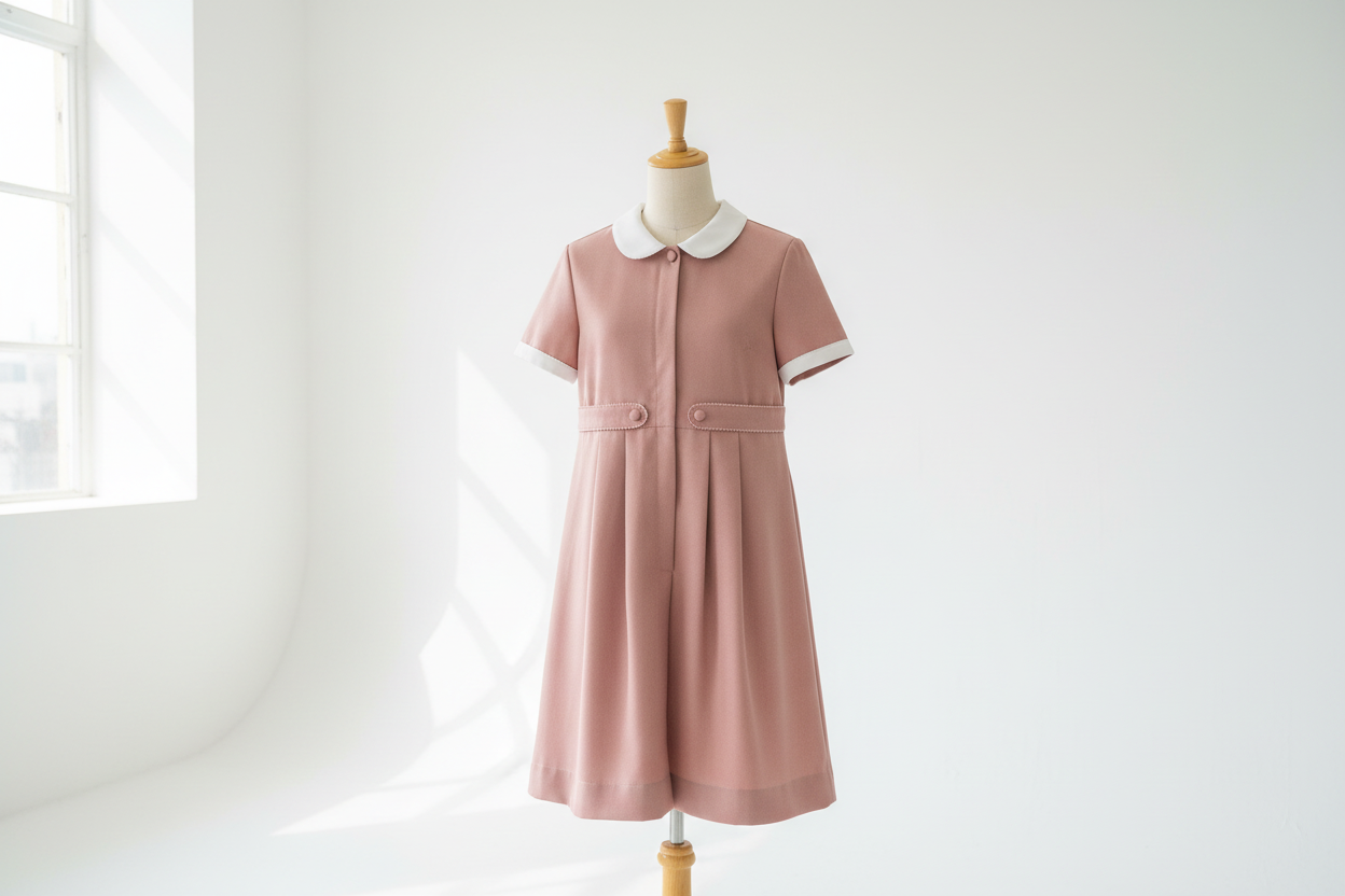 通学ワンピースピンク130