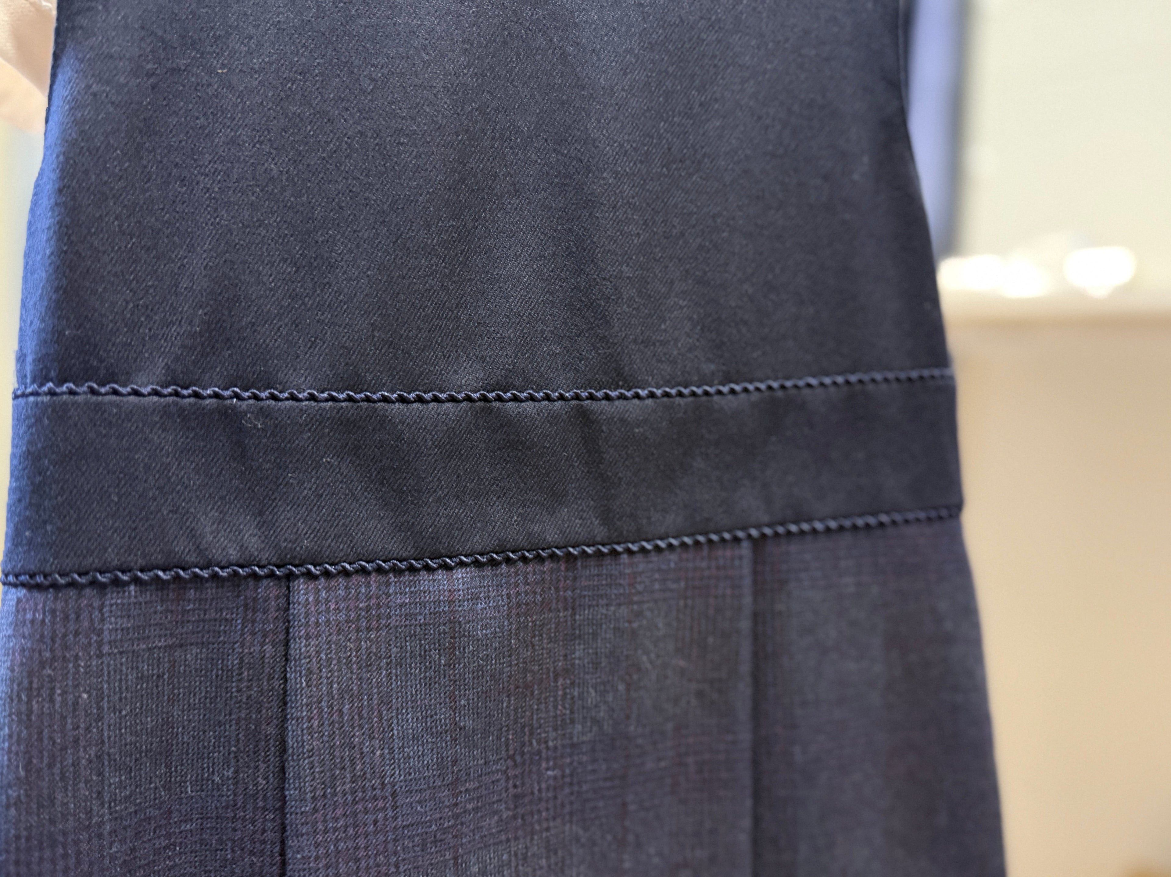 小学校受験用ジャンパースカートネイビー（レッド）