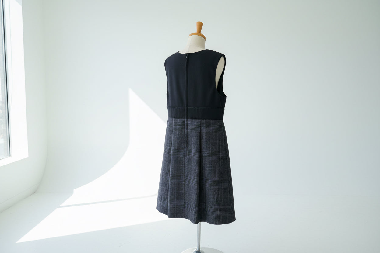小学校受験用ジャンパースカートネイビー（パープル）