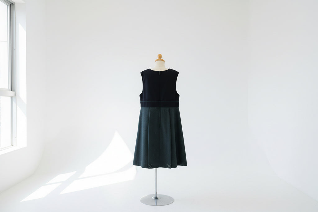 小学校受験用ジャンパースカートネイビー（グリーン）