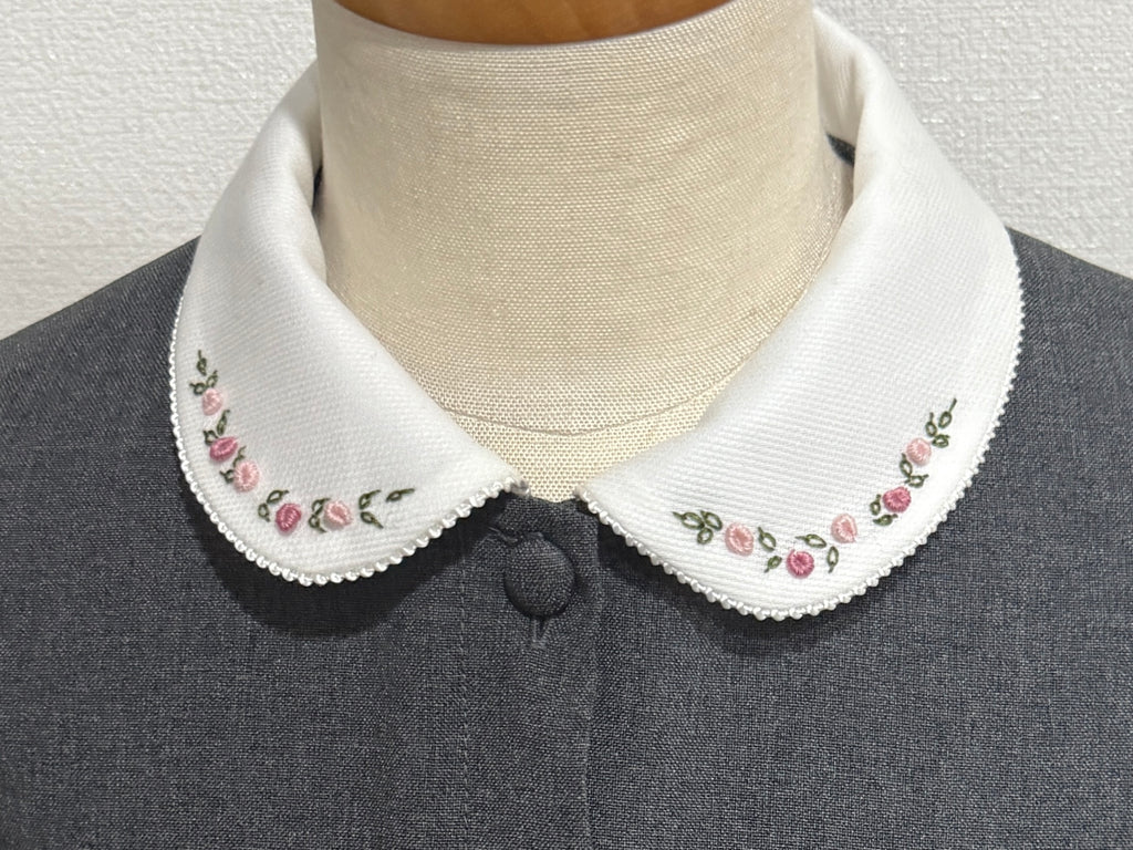 通学ワンピースグレー（刺繍あり）