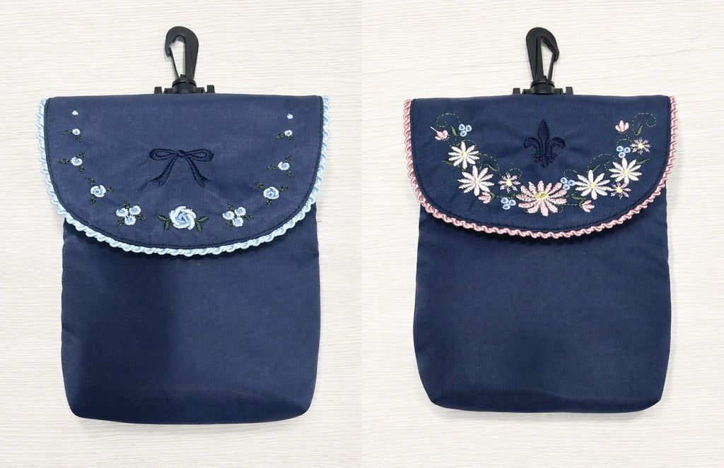 定期ケースネイビー（刺繍選択可）