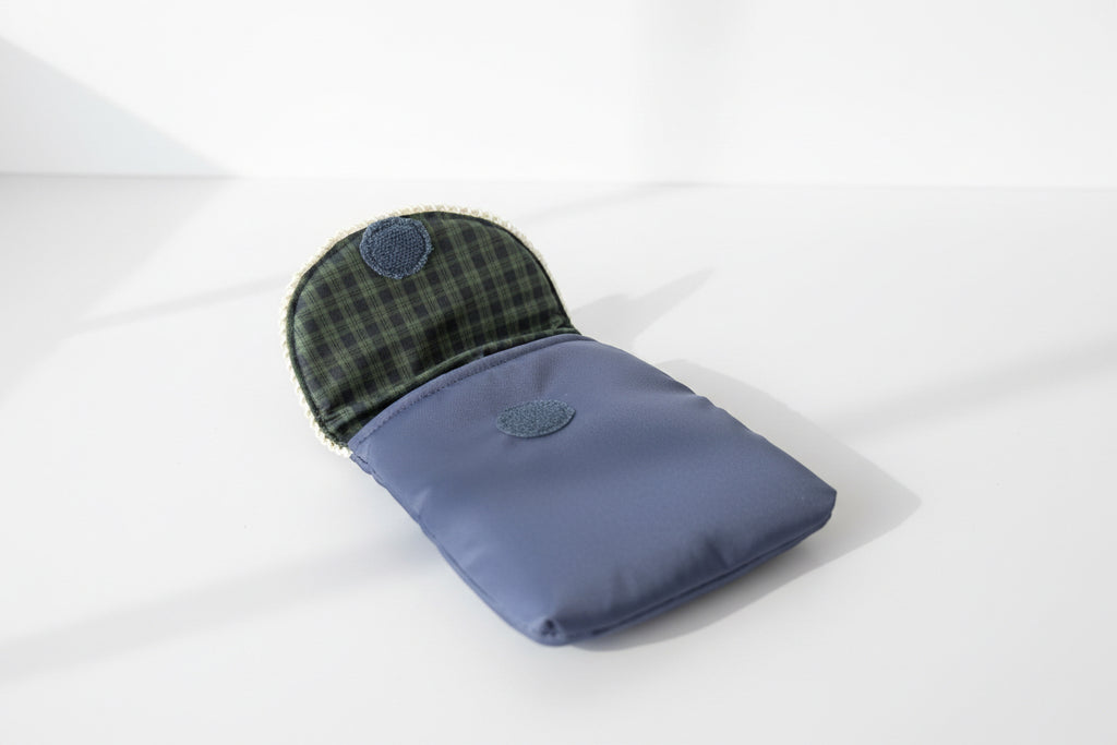 定期ケースグレー（刺繍選択可）